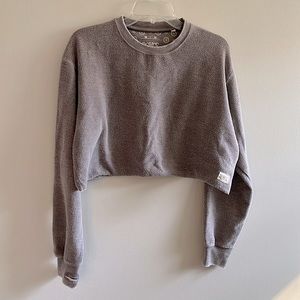 Royce Pismo Crop Crew top with thumb holes